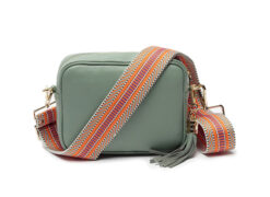 Elie Beaumont crossbody bag in mint green leather NEW