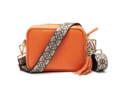 Elie Beaumont crossbody bag in orange leather NEW