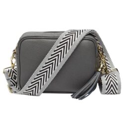 elie beaumont crossbody bag in slate leather new