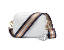Elie Beaumont crossbody bag in snow white leather NEW