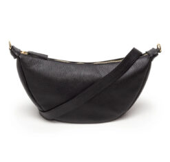 elie beaumont hobo bag in black leather new