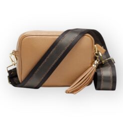 elie beaumont crossbody bag in cream leather new
