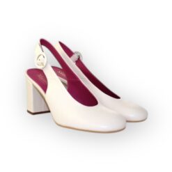 marco moreo pink and silver slingback with buckle new