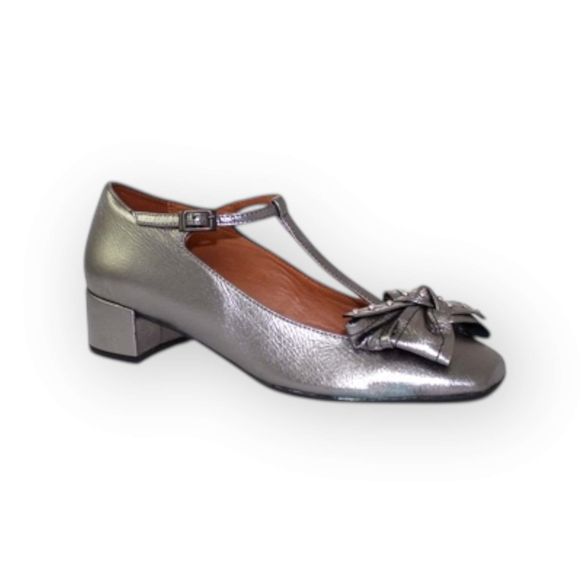 marian silver sparkly pump with bow new