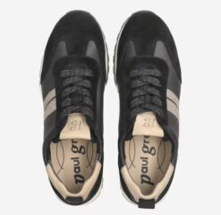 paul green black and gold retro sneaker new