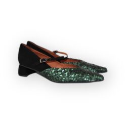 marian pointed ankle boot with princess heel in vanilla leather new