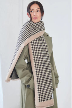 elie beaumont winter scarf black, grey, pink impression