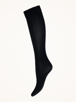 wolford satin touch 20 knee highs in admiral (navy)