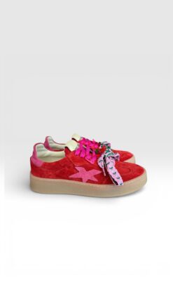 meline red & pink trainers new
