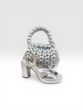 marian silver platform sandal new