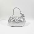 marian silver handbag with handle new