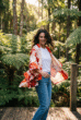 powder kimono jacket in rouge blooms new