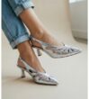 marian silver slingback new
