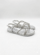 la repo silver flat sparkly sandal new